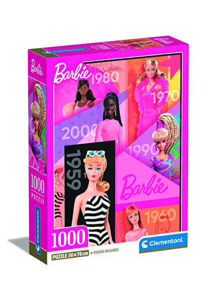 CLEMENTONI Puzzle Barbie 65Yıl+Poster 1000 Parca