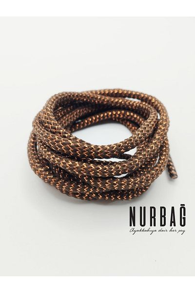 NURBAĞ DOKUMA Cat-bot Brown Bronze Glitter Laces 1 Pair 100 Cm Xc0002