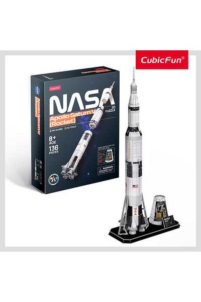 Cubic Fun 3D Puzzle Nasa Apollo Saturn V 136 Pieces