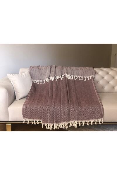 Koza Mix towel Husa de scaun rosie Claret cu model picior de galina 180 X 210...