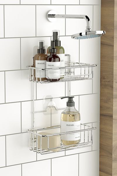 Tekno-tel TEKNOTEL BATHROOM ORGANIZER ΘΗΛΑΣΣΑ ΣΑΜΠΟΥΑΝ 2 ΣΤΡΩΜΑΤΩΝ ΑΥΤΟΚΟΛΛΗΤΟ ΜΠΑΝΙΟ ΝΤΟΥΖΙ ΡΑΦΙ CHROME ST256