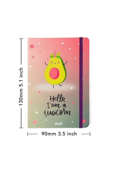 VUKİ Patterned Hard Cover Elastic Notebook A5