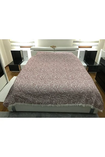 Koza Mix towel Multi-Purpose Cotton Cover Pique Bedspread Sofa Bed Zebra Claret Red 240x220cm