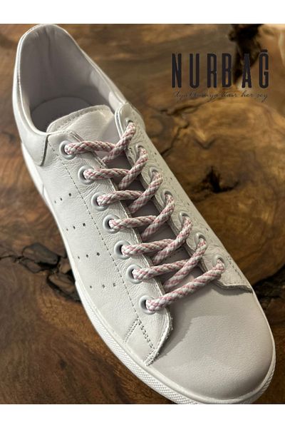 NURBAĞ DOKUMA SPORTS SHOES WHITE POWDER TRANSITION LACES 100 CM 1 PAIR XC0015