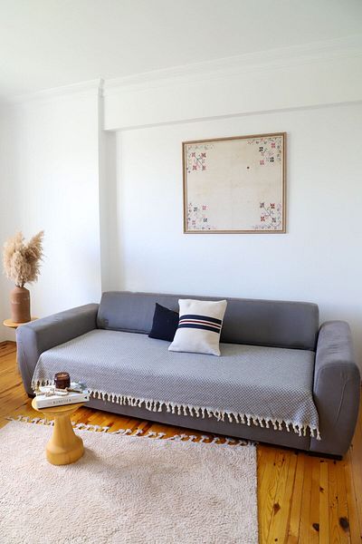 Koza Mix towel Star Anthracite Seating Seat, Sofa Bed, Couch Cover/ Shawl 115X200 cm