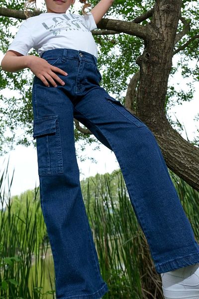Zaziko Kids Flared Jeans with Pockets for Girls - Pnt.0011-Z
