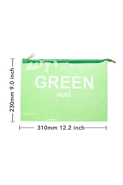 VUKİ Colorful Zippered Transparent File (A4)