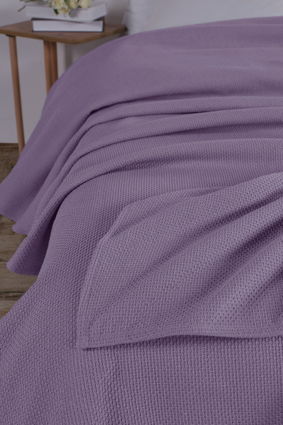 Evim Lilac Cotton Honeycomb Bedspread 160X230 cm Single