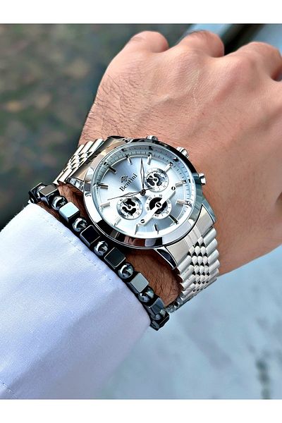 Bentini Men's Watch with Special Bombed Glass Function