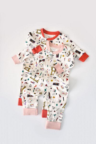 BabyCosy Set 2 salopetele cu maneca lunga si pantaloni lungi cu fermoar