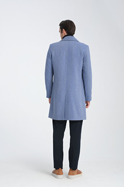 Frappoli Palton lung pentru bărbați, cu fermoar, țesătură din spate de pește