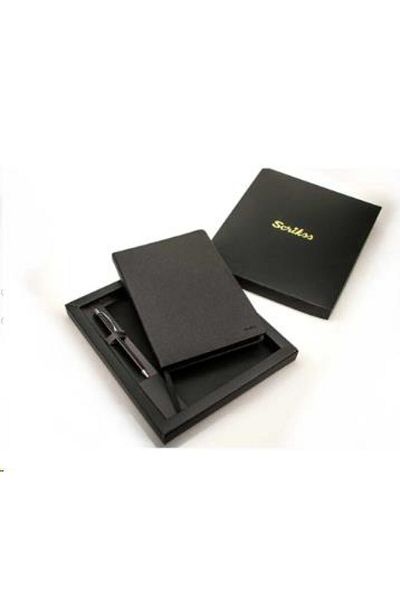 Scrikss Sd300-1 Chester Premium Notebook A5 Black 29 Blocks Black