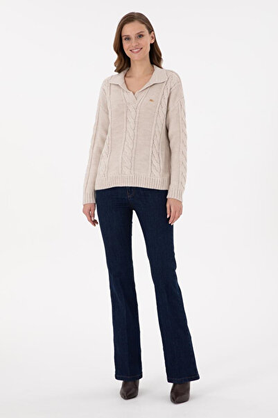 U.S. Polo Assn. Γυναικείο πουλόβερ με λαιμόκοψη