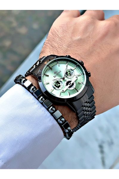 Bentini Men's Watch with Special Bombed Glass Function