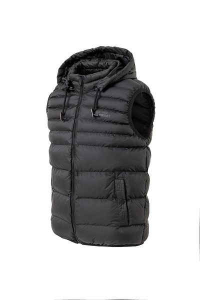 Danger Men's Detachable Hooded Puffer Vest Black