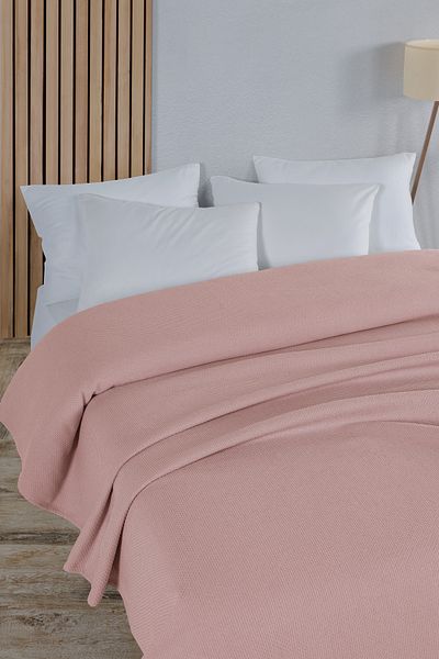 Evim Cotton Honeycomb Light Powder Multi-Purpose Bedspread Single - 160X230 cm
