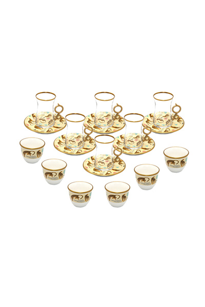 Dania طقم شاي وقهوة مكون من 18 قطعة متعدد الألوان 12 سم