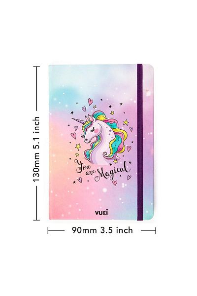 VUKİ Patterned Hard Cover Elastic Notebook A5