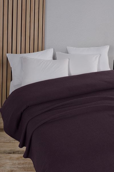 Evim Cotton Honeycomb Wine Multi-Purpose Bedspread Single - 160X230 cm