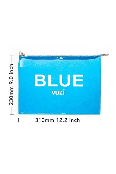 VUKİ Fișier transparent cu fermoar colorat (a4)