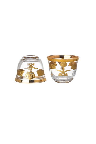 Dania A set 12 Arabic coffee cups, made in Turkey, + lobes, elegant & unique designs