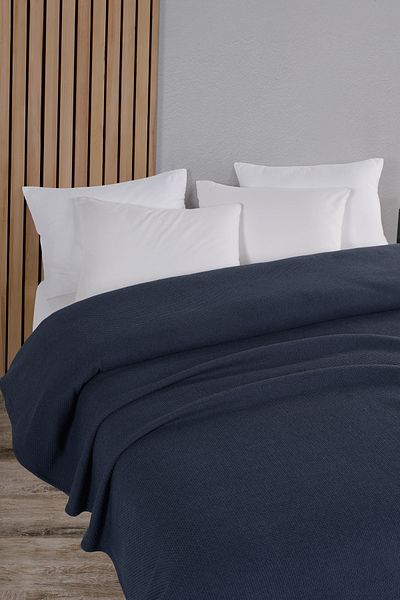 Evim Indigo Cotton Honeycomb Bedspread 160X230 cm Single