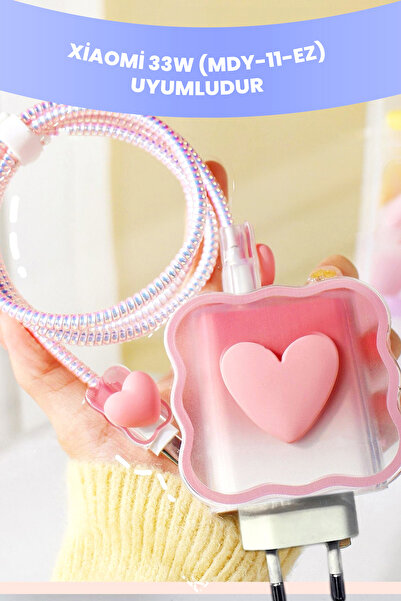 WANNACASE Xiaomi Redmi 33W Uyumlu Şarj Kablosu Ve Şarj Başlığı Koruyucu Kılıf...