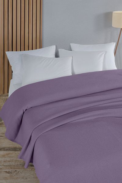 Evim Lilac Cotton Honeycomb Bedspread 160X230 cm Single