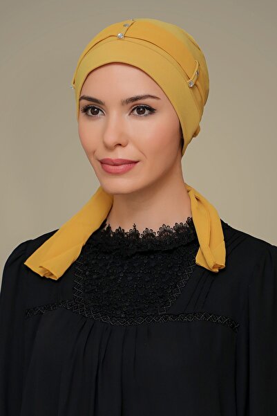 HÜRREMBONE SARAYDAN GELEN GÜZELLİK Gold Practical Ready-made Interlocking Hij...