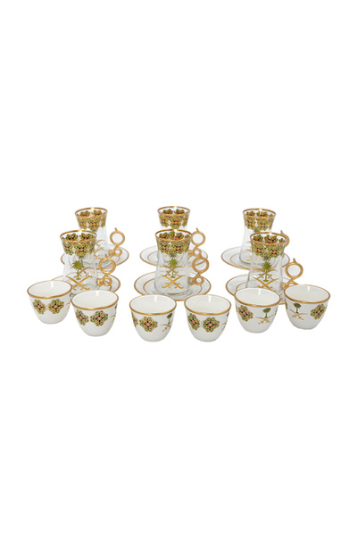 Dania طقم شاي وقهوة مكون من 18 قطعة متعدد الألوان 12 سم