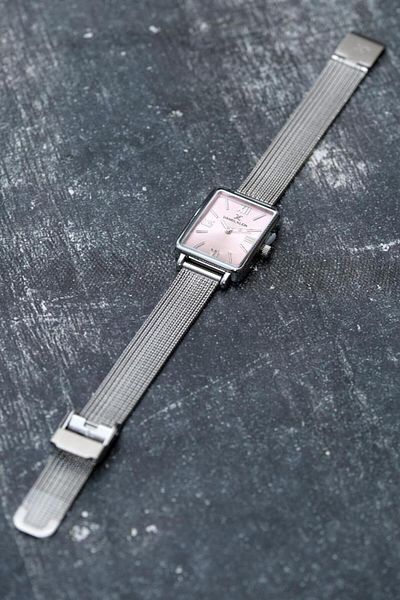 Daniel Klein Dke.1.10741 Rectangular Case Straw Cord Minimal Design Women's Wristwatch