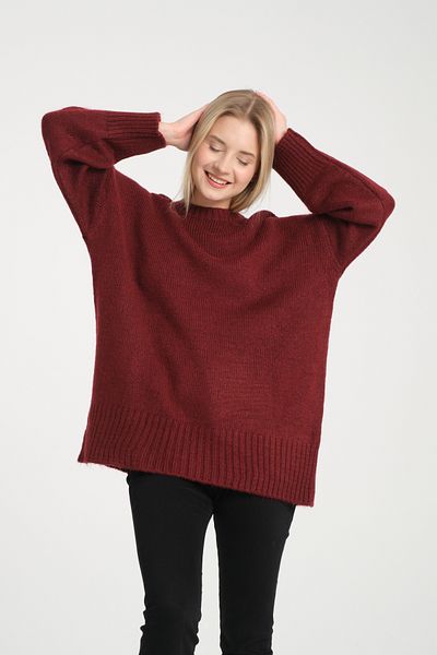 İLKCET MODA Pulover lung de damă oversize Basic