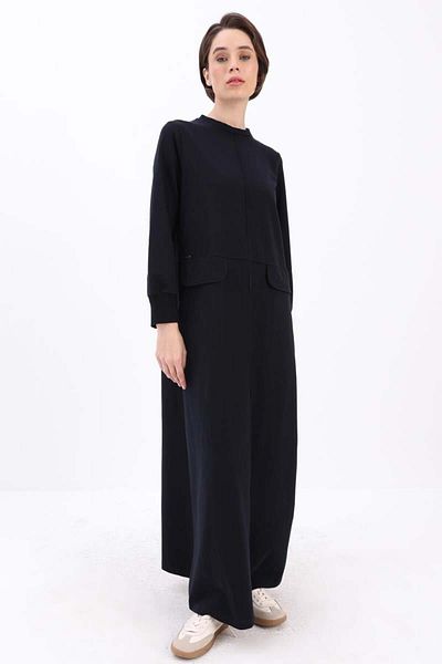 ALLDAY Πλεκτό φόρεμα Navy Blue-Pocket