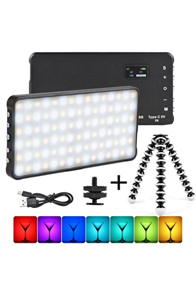 Dymax 135ledli Rgb Led Işık Video Efekt Dolgu Işığı 4000mah Pdx Rgb Video Vlo...
