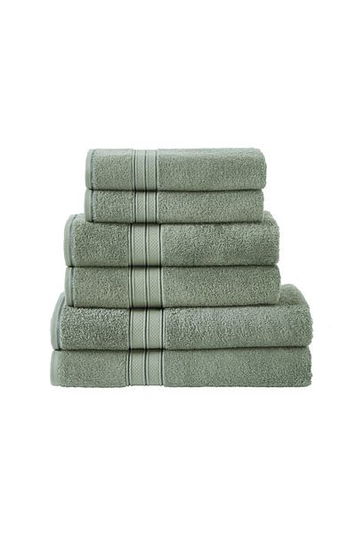 Donetella 6-Pcs Towel Set -2 Pcs Bath Sheet, 2 Pcs Bath Towel, 2 Pcs Hand Towel 600 GSM 100% Combed Cotton