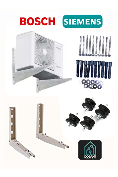Dogant Bosch Sıemens   12000 ve  1800 Btu Dış Ünite Konsol Klima 50 Cm Ayak +Titreşim Takozu +Vida Dubel