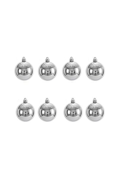 Parti Adresi Christmas Silver Pine Tree Decorations - Acetate Boxed, 3 cm 16Pcs
