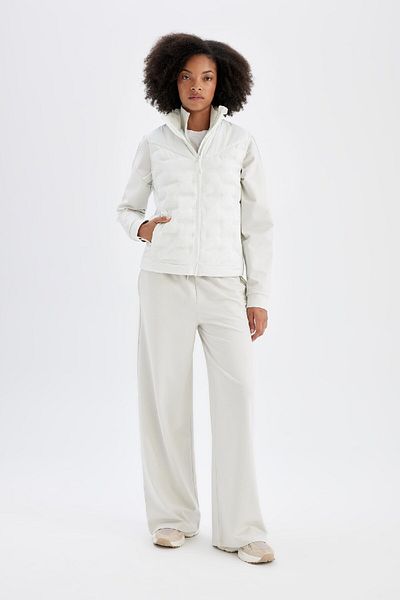 DeFacto Quilted Fit Water Vest - Stand Collar with Zipper and Pocket C5749Ax24Au