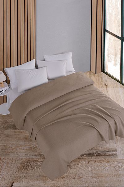 Evim Cotton Akel Beige Multi-Purpose Bedspread Single - 160X230 cm