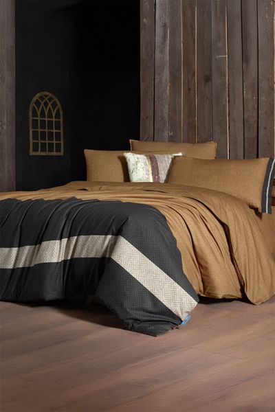 Sarev Σετ Παπλωματοθήκη Loamy Tan 100% Cotton Fancy Poplin