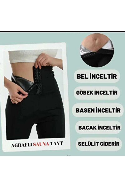 BELLİZZİ BELLİZZİ Kadın Terleten Basen Bacak Göbek İncelten Sauna Tayt