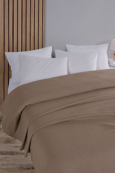 Evim Cotton Akel Beige Multi-Purpose Bedspread Single - 160X230 cm