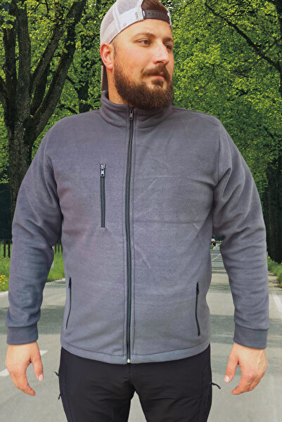 yakamor Palton cardigan din lână dublu gros cu trei buzunare