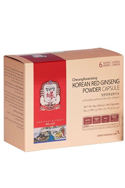 KOREA GINSENG CORP كبسولات مسحوق الجنسنغ الأحمر الكوري 100% من تشيونج كوان جا...