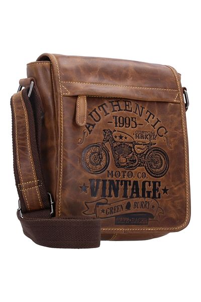 Greenburry Geanta de umar Vintage Cafe Racer piele 23 cm