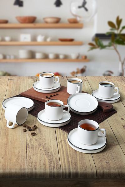 Keramika 12-Piece Simply Stackable Tea Set - 6 People 19985