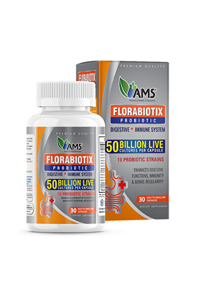 AMS Florabiotix Probiotic 50 Billion Caps, 30 Capsules