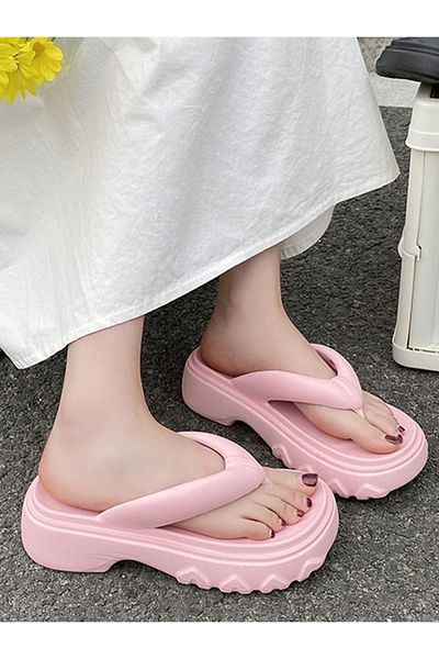 Sneak-a-Peek By Styli Platform Chunky Flip Flops