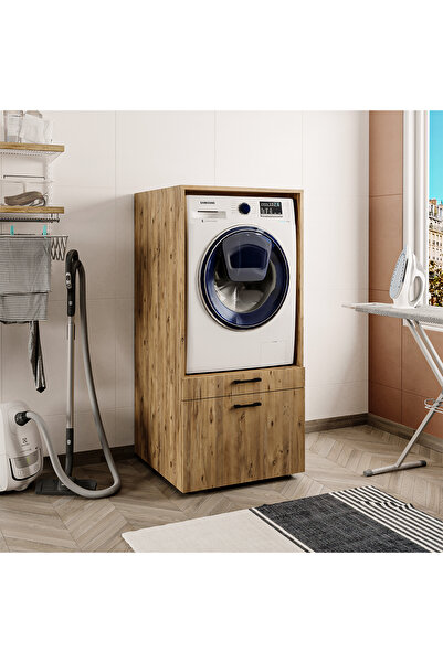 ROOMART 2 Çekmeceli Çamaşır ve Kurutma Makinesi Dolabı, Banyo Dolabı