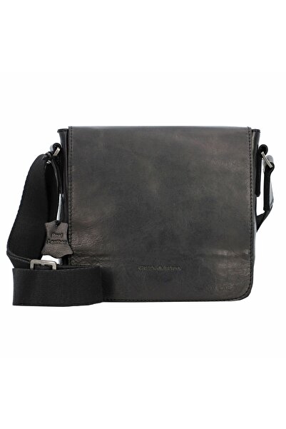 Greenburry Čistá čierna Umhängetasche Leder 20 cm